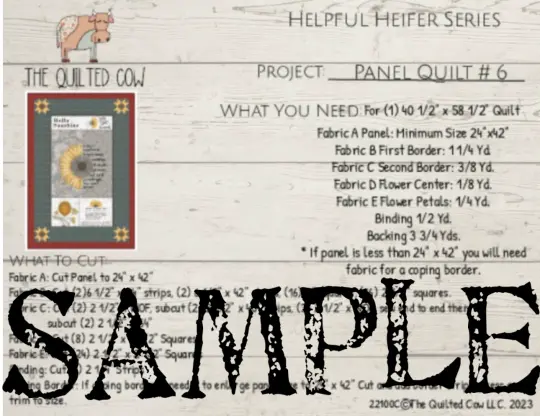 Helpful Heifer Panel Quilt #6