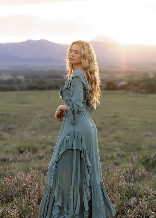 Kaleen Dress in Island Sage