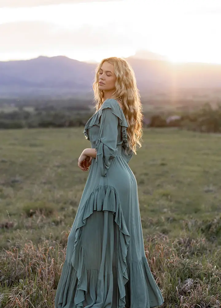 Kaleen Dress in Island Sage