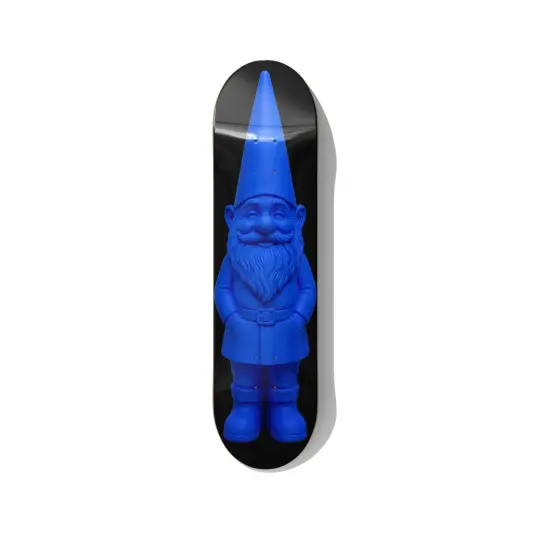 Blueprint Garden Gnome – Blue Monochrome Skateboard Wall Art