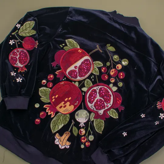 [VELVET JACKET] Scarlet Garden