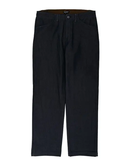 evan kinori Four Pocket Pant Yarn Dyed Cotton Twill Navy/Grey