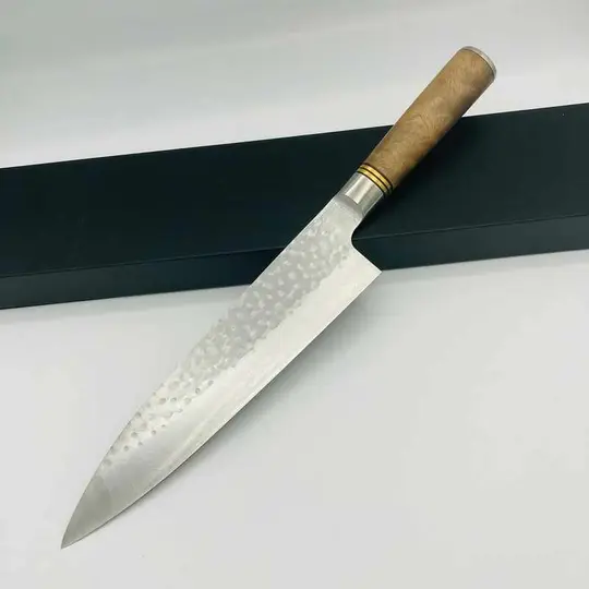 Takeshi Saji SG2 Tsuchime 240mm Gyuto with Chinese Quince Wood Handle