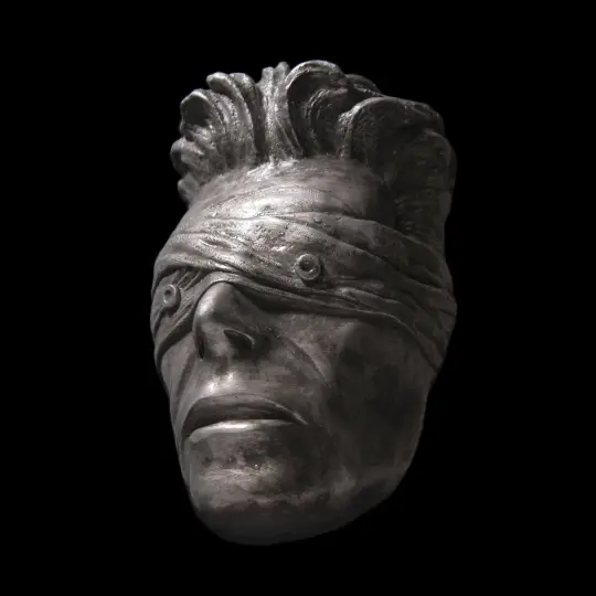 Silver Resin 'The Blind Prophet' Antique Effect - David Bowie Sculpture