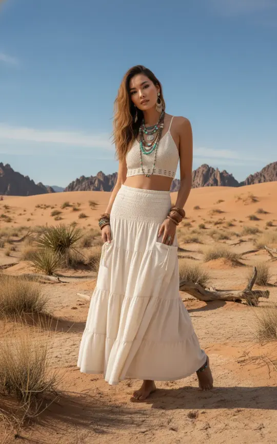 Maxi Skirt Keela Ivory