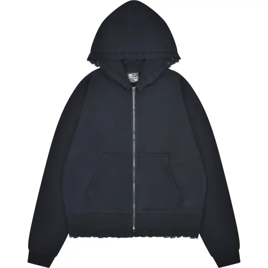 Basics Lace Zip Up Hoodie