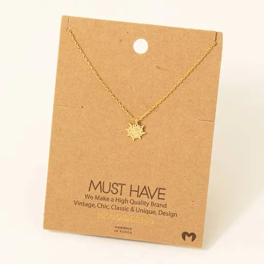 Mini Sun Pendant Necklace