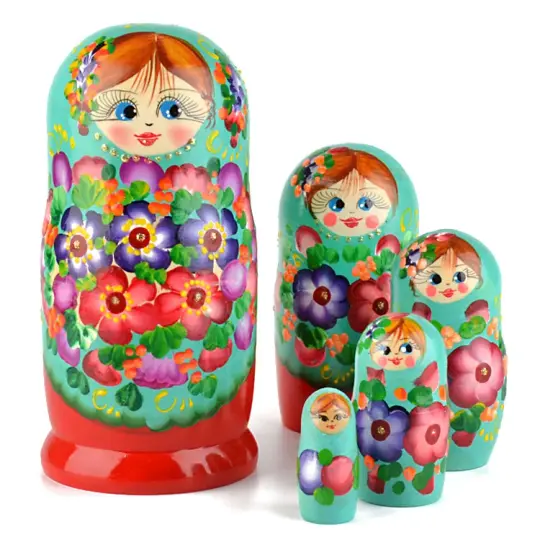 Floral Blossom Beauty - Green & Red