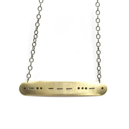 Recast Morse Code Romance necklace