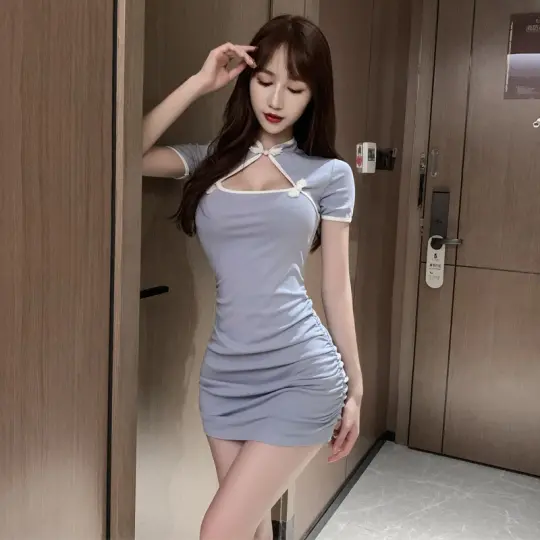 2025 summer new French style retro young girl sexy tight dress R3675
