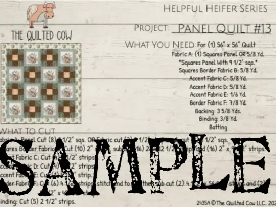Helpful Heifer Panel Quilt #13