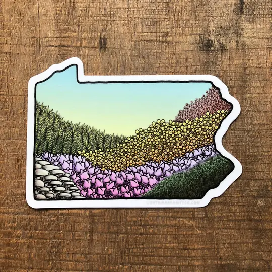 Lightning Bug Gift Co. - Pennsylvania Flowers Vinyl Sticker