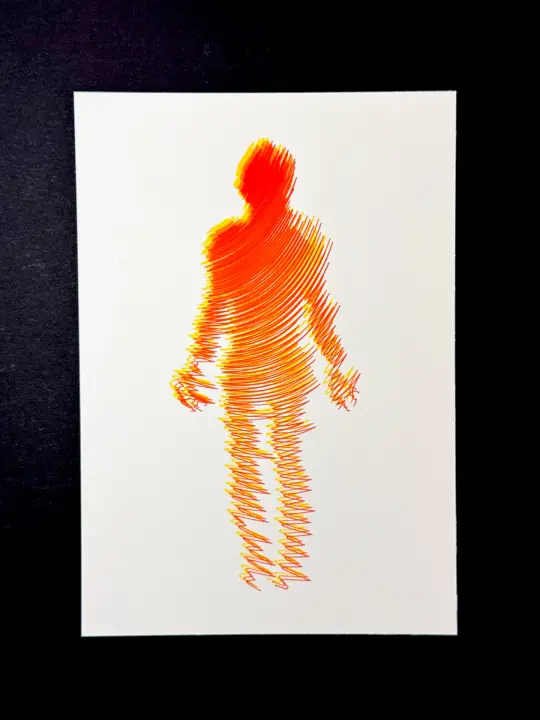 Silhouettes 02 (Color) — 5x7" pen plot