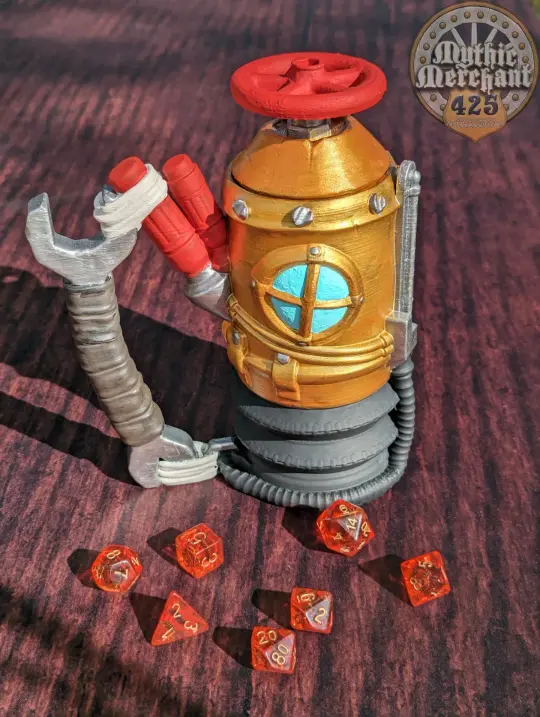 Gadgeteer Steampunk 3D Printed Can Holder | Drink Koozie | Mythic Mugs Collection by Ars Moriendi 3D- Embrace the World of Steampunk!