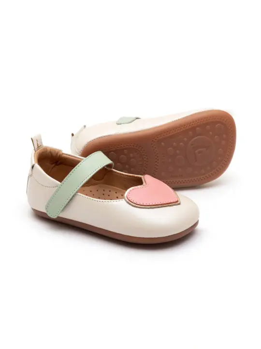 Heart Mary Janes - Antique White (Baby)