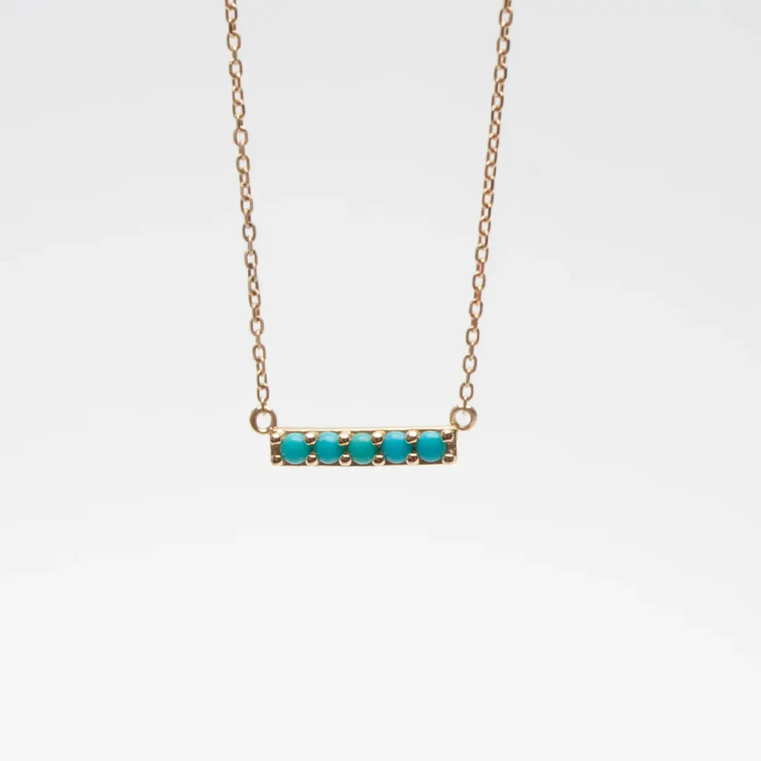 Gemstone Bar Necklace