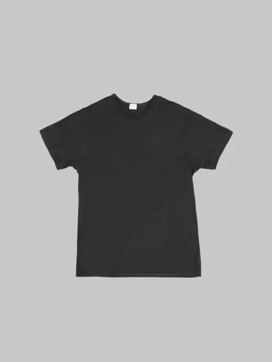 Loop & Weft Supima Cotton Classic Double Binder Crewneck T-Shirt Royal Black