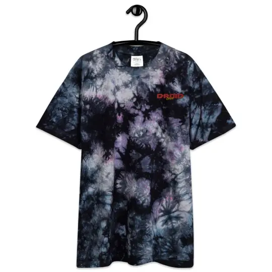 Droid Black Oversized Tie-Dye T-shirt