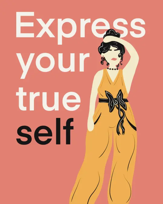 Express Your True Self Medium Print
