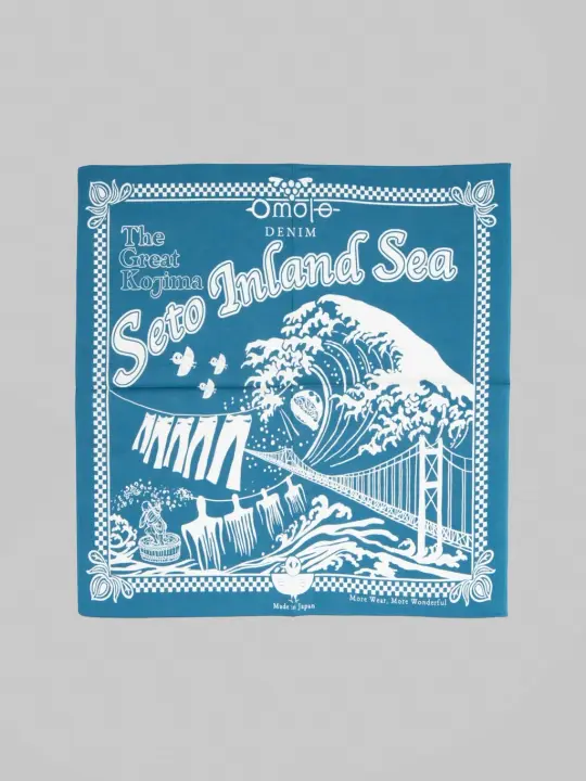Omoto Denim 9302 Kojima Selvedge Bandana Blue
