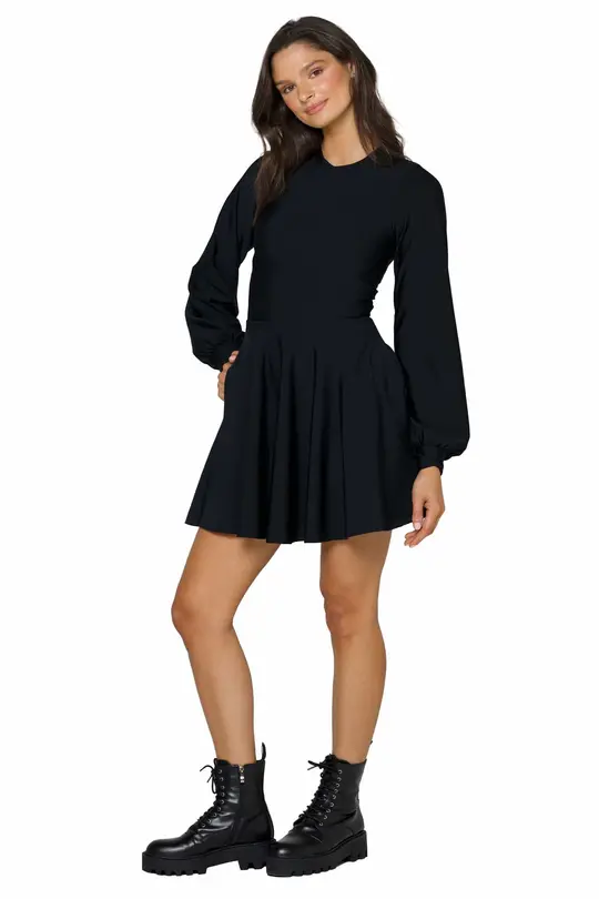 Black Bishop Skater Dress