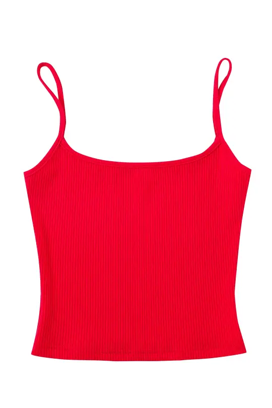 Tencel Rib Cami Maraschino