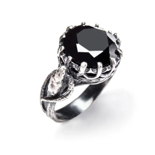 The Lovers Ring: Sterling Silver & Onyx