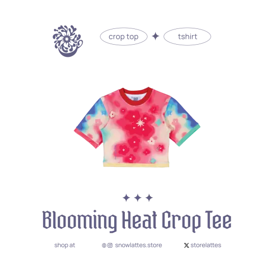 Blooming Heat Crop Tee