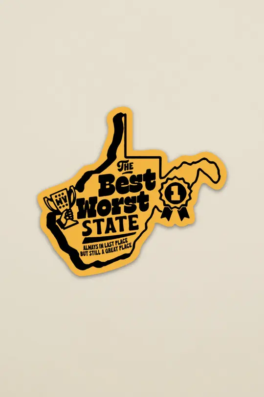 Best Worst State Sticker