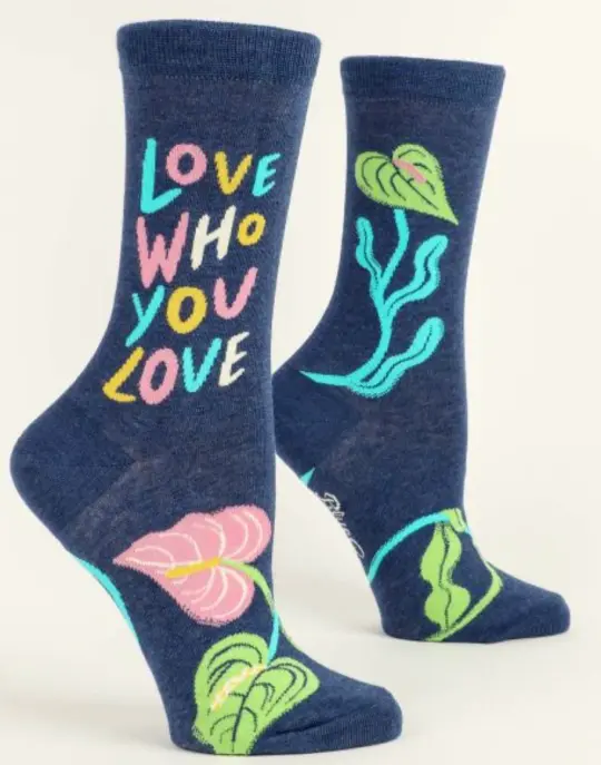 Blue Q LOVE WHO YOU LOVE W-CREW SOCKS