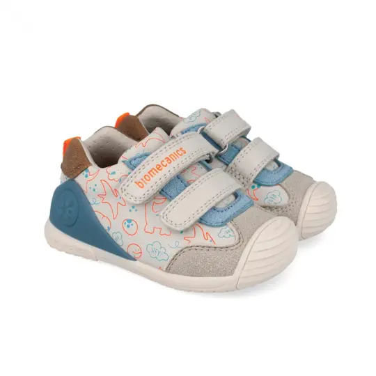 Biogateo White & Navy Closed Toe Sauvage Shoes