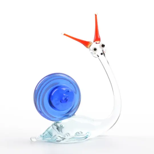 Delicate Snail Glass Figurine