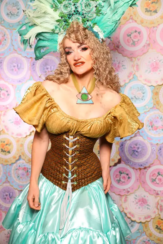 Wench Corset in Beaver Basket Weave - The Minerally Mine Collection