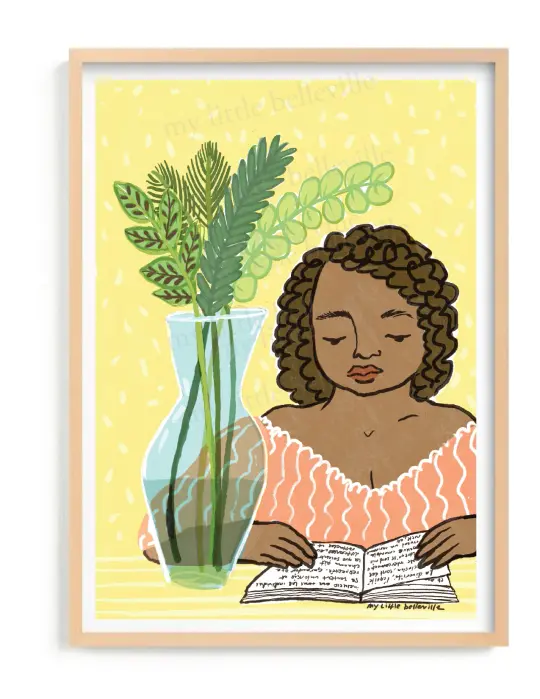 Fille et Livre Print 18 X24
