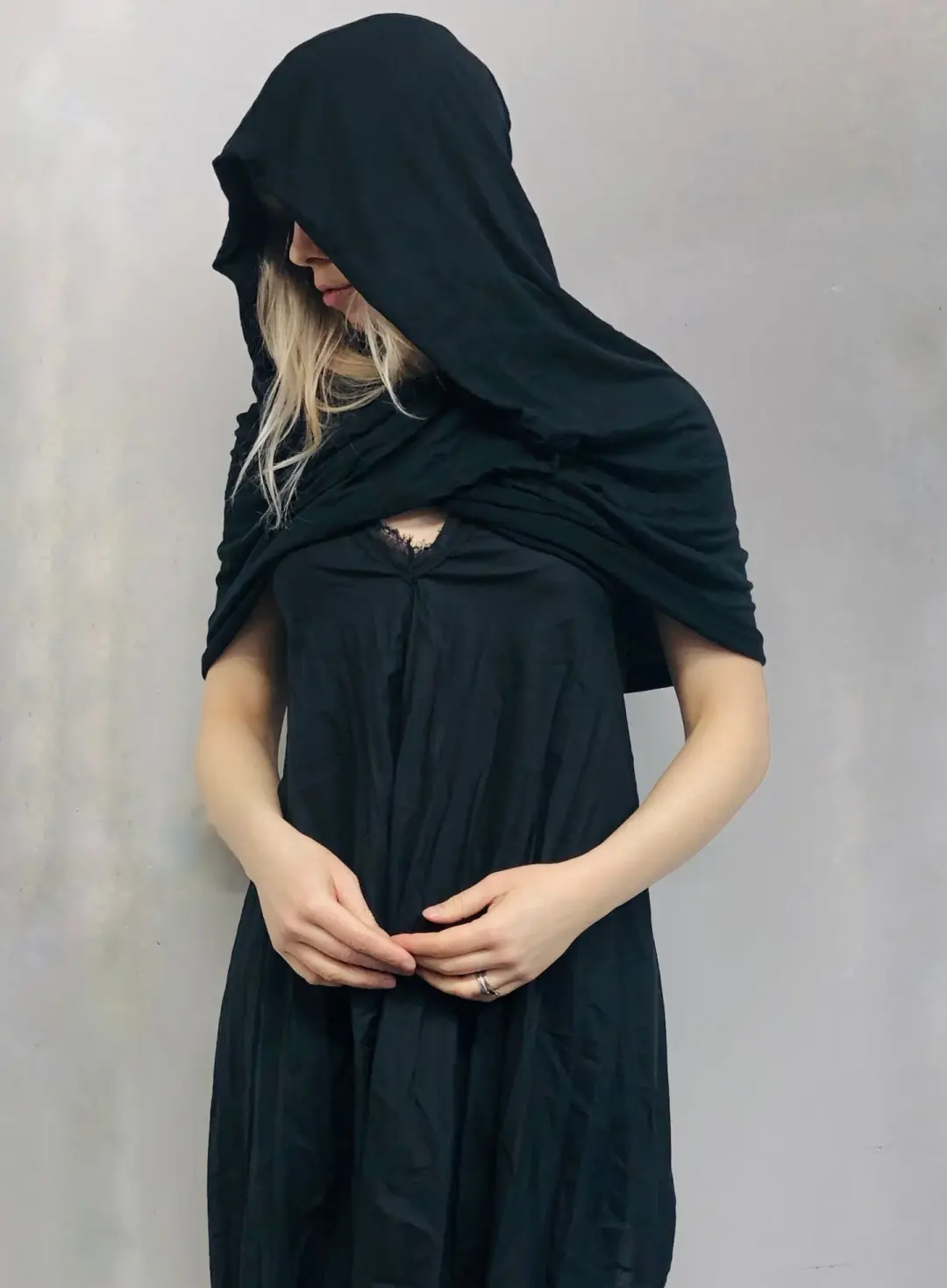 Spring '26 Reissue: Mythic Cowl in Black French Jersey (In Stock)