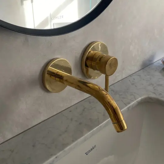 Unlacquered Brass Wall Mounted Faucet