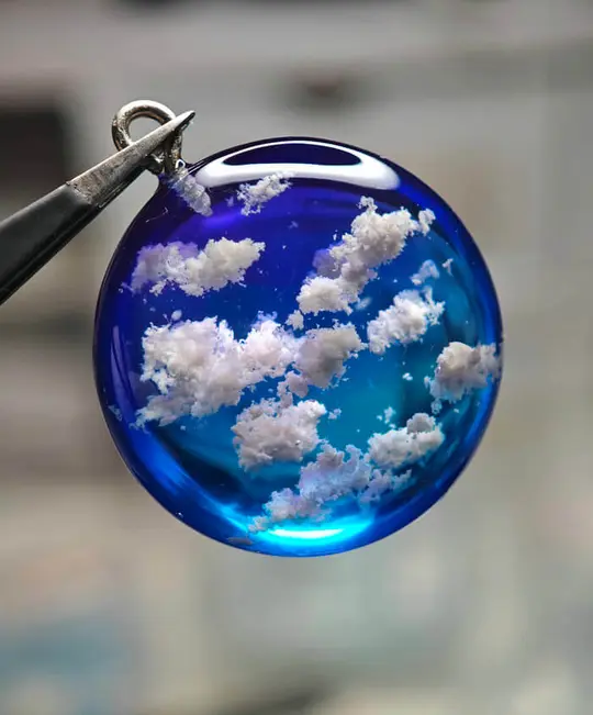 cloud resin pendant