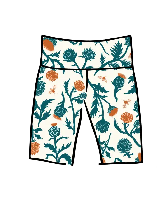 High Rise Bike Shorts Robben's Artichokes