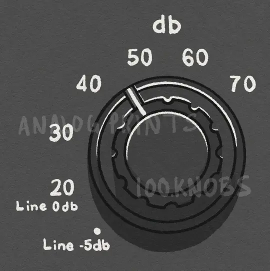 #100knobs 059/100 Helios Type 69 Mic/Line Gain Control POSTER