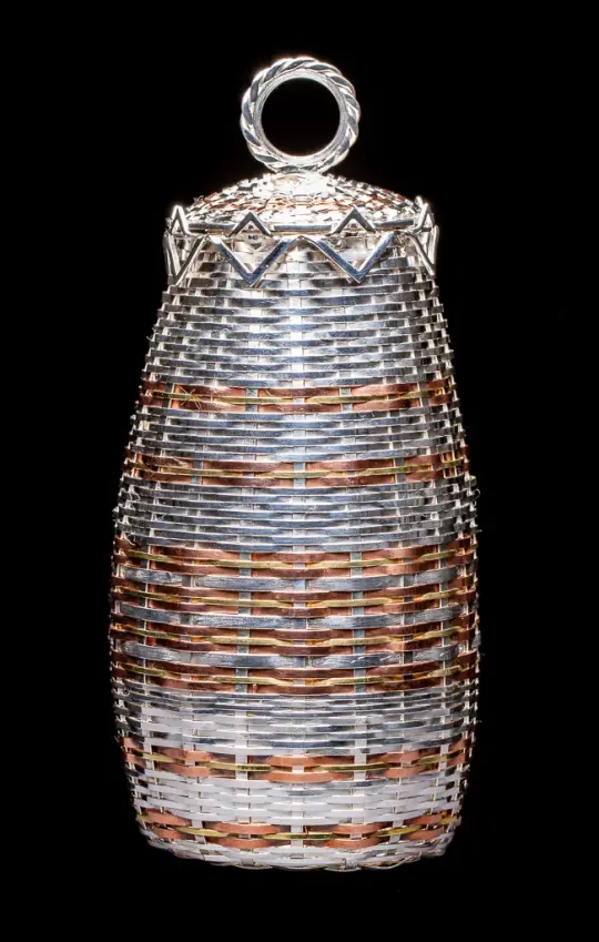 Sterling Silver and copper basket