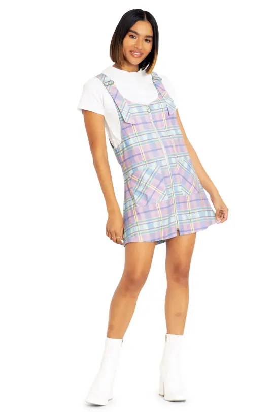 Tartan Candy Pastel Pinny Dress