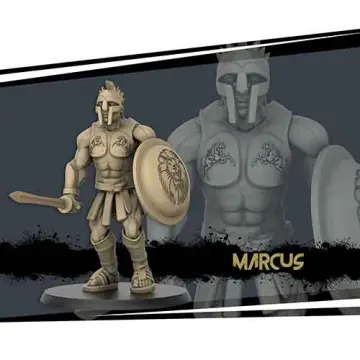Marcus gladiator miniature for TTRPGs.