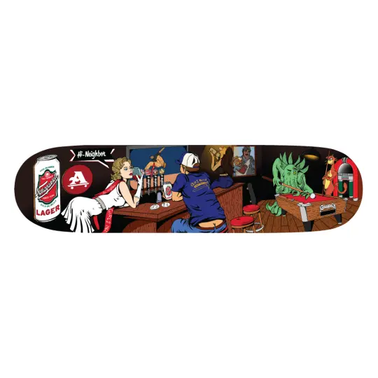 Skate dive Bar Narragansett beer x All I Need skateboard