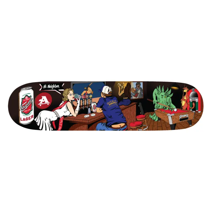 Skate dive Bar Narragansett beer x All I Need skateboard
