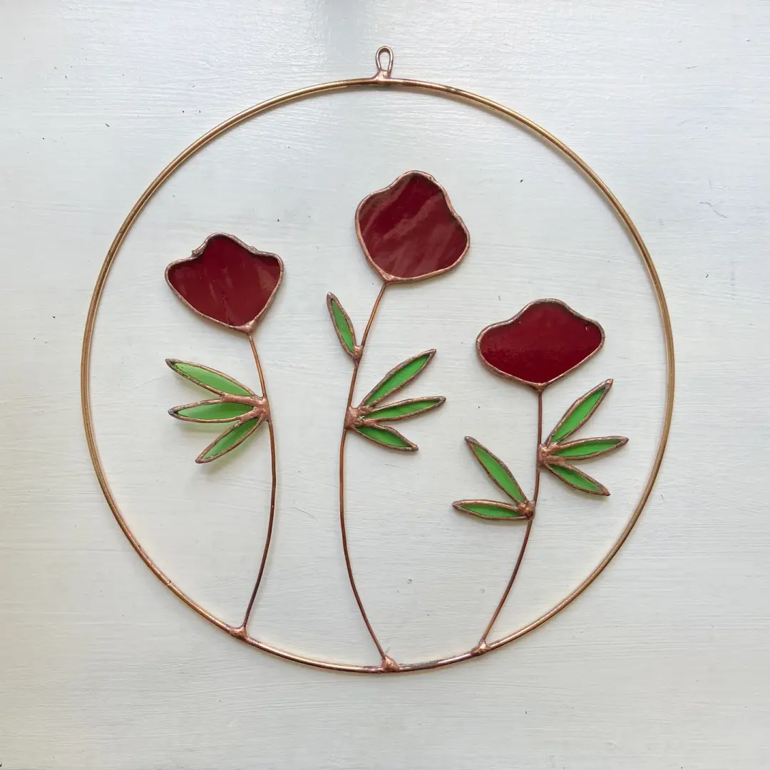 Red Flowers Wreath
