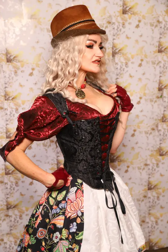 Classic Blouse w/Leaf Sleeves in Crushed Rubies - Oktoberfest Sets Collection
