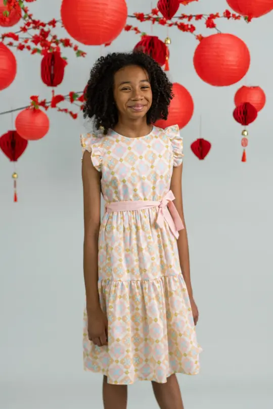 Blair Dress - Cream Lucky Coins