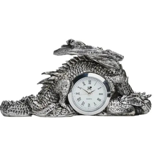 The Dragonlore Desk Clock | Silver