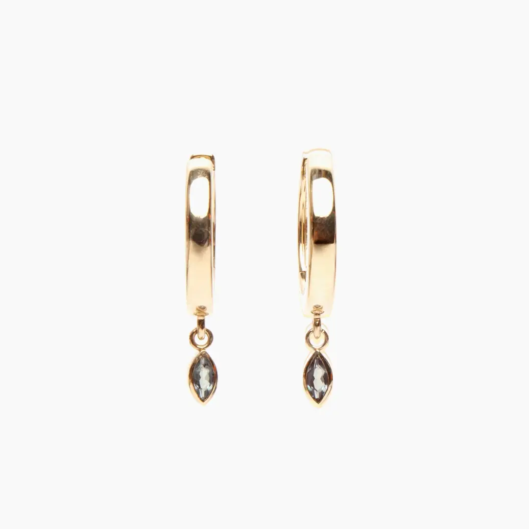 Alexandrite Hinged Hoop Earrings