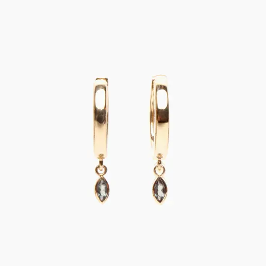 Alexandrite Hinged Hoop Earrings